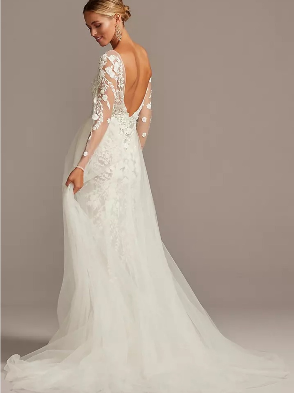 Galina Signature - Embroidered Illusion Bodysuit Wedding Dress & optional skirt - Picture 4 of 15